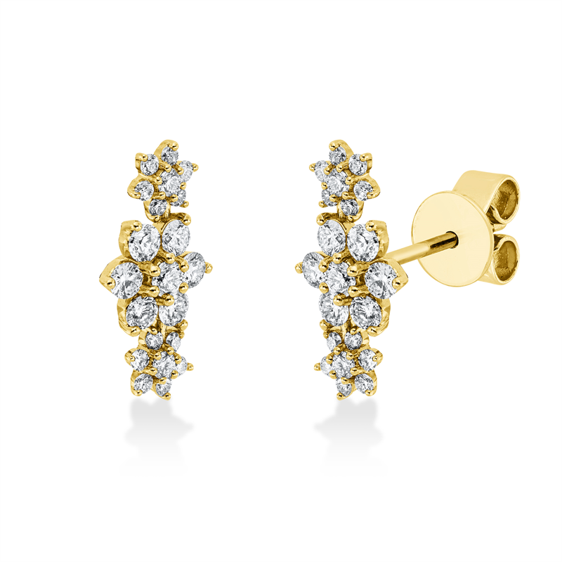 Modern Woman Ohrstecker Gelbgold 18kt 0,26ct