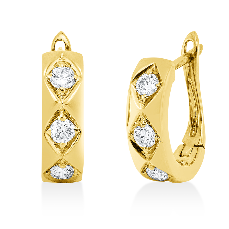 Modern Woman Creolen Gelbgold 18kt 0,29ct