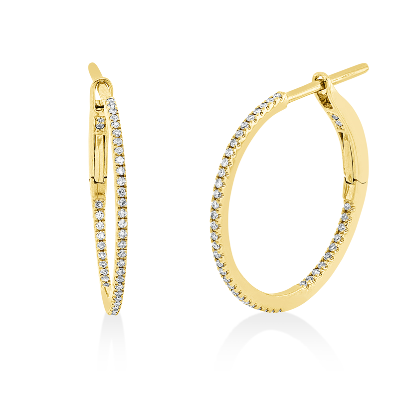 Modern Woman Creolen Gelbgold 18kt 0,17ct
