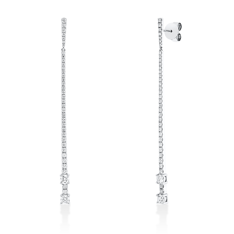Exklusiv Ohrschmuck Weißgold 18kt 1,44ct