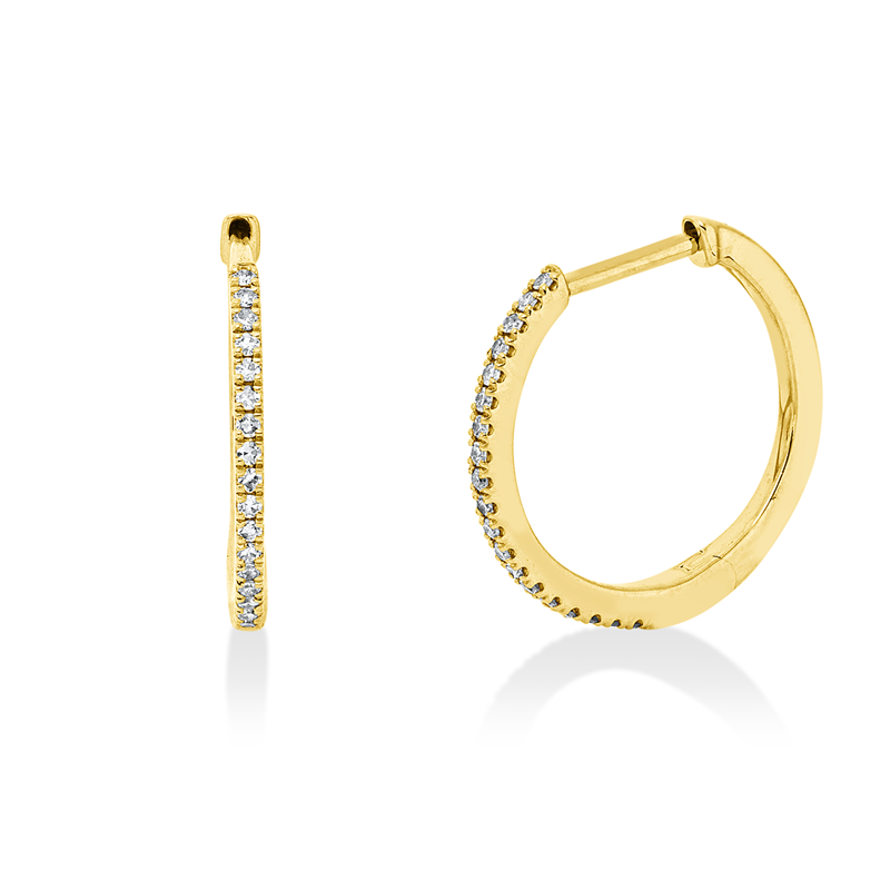 Modern Woman Creolen Gelbgold 14kt 0,08ct