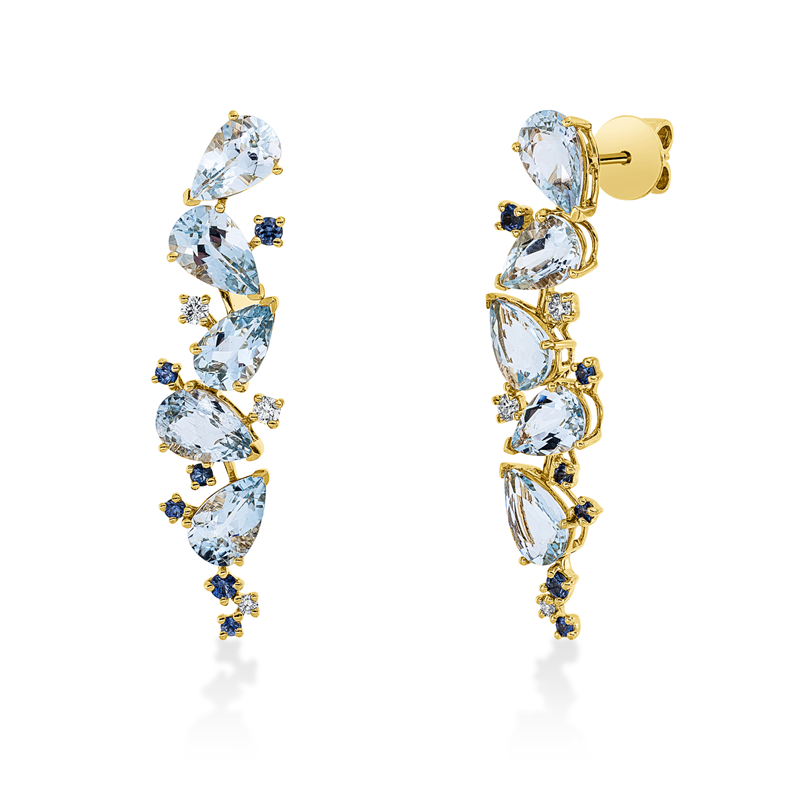 Farbstein Fashion Ohrschmuck Gelbgold 18kt 0,21ct