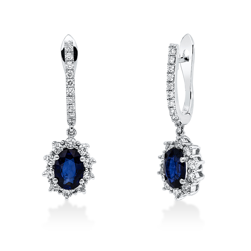 Farbstein Classic Ohrschmuck Weißgold 18kt 0,72ct