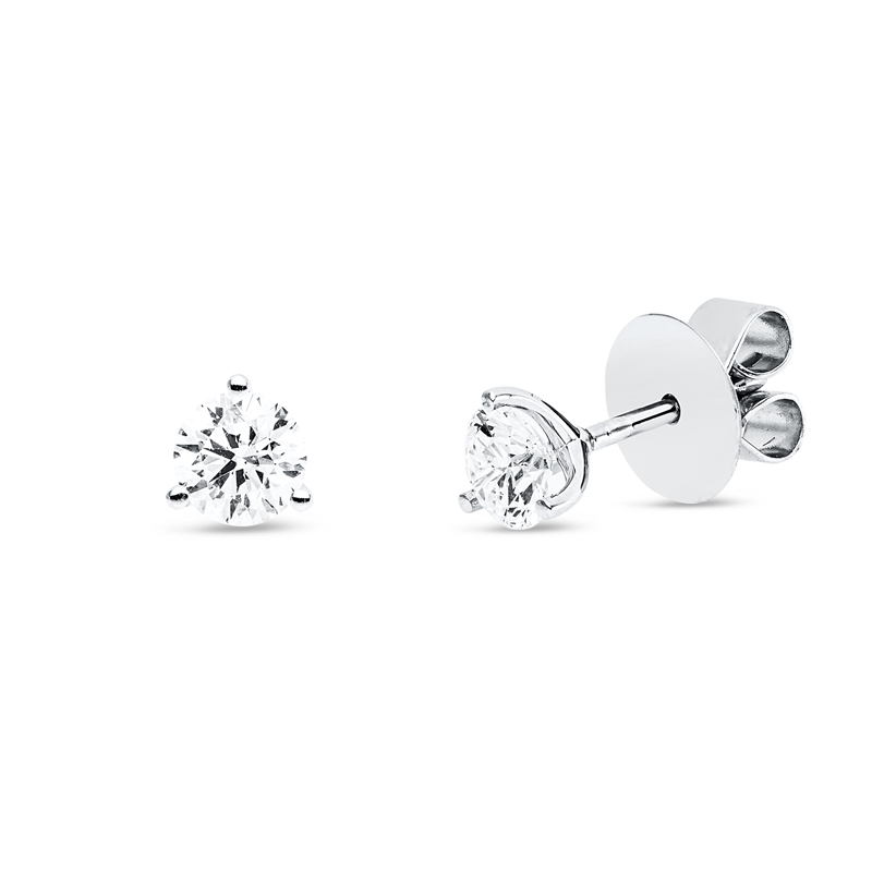 Solitaire Ohrstecker Weißgold 18kt 1,02ct