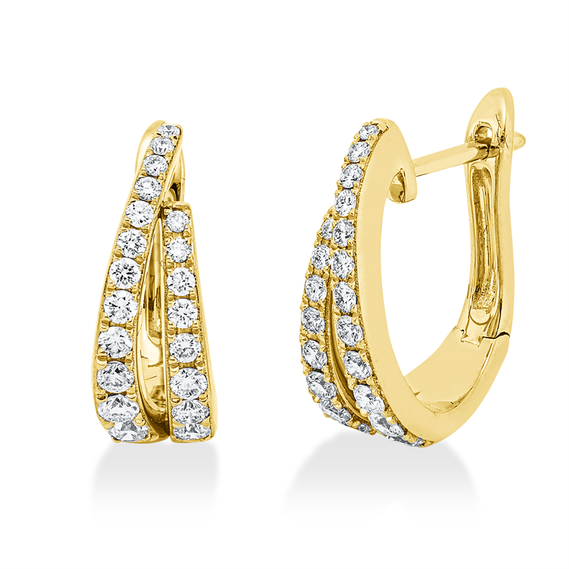 Modern Woman Creolen Gelbgold 18kt 0,65ct