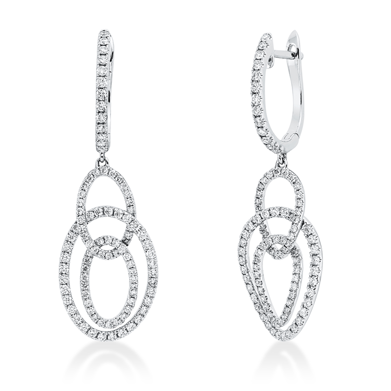 Modern Woman Ohrschmuck Weißgold 18kt 0,91ct