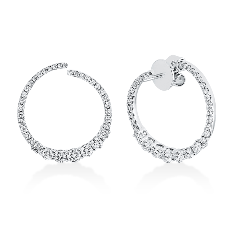 Modern Woman Ohrschmuck Weißgold 18kt 1,11ct