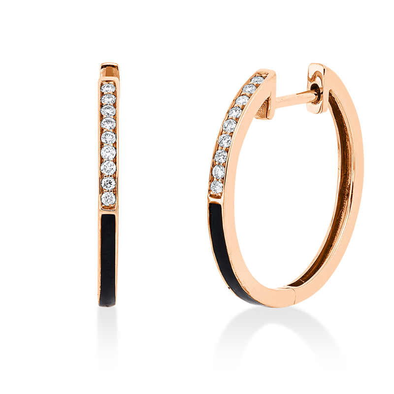 Modern Woman Creolen Rotgold 18kt 0,09ct