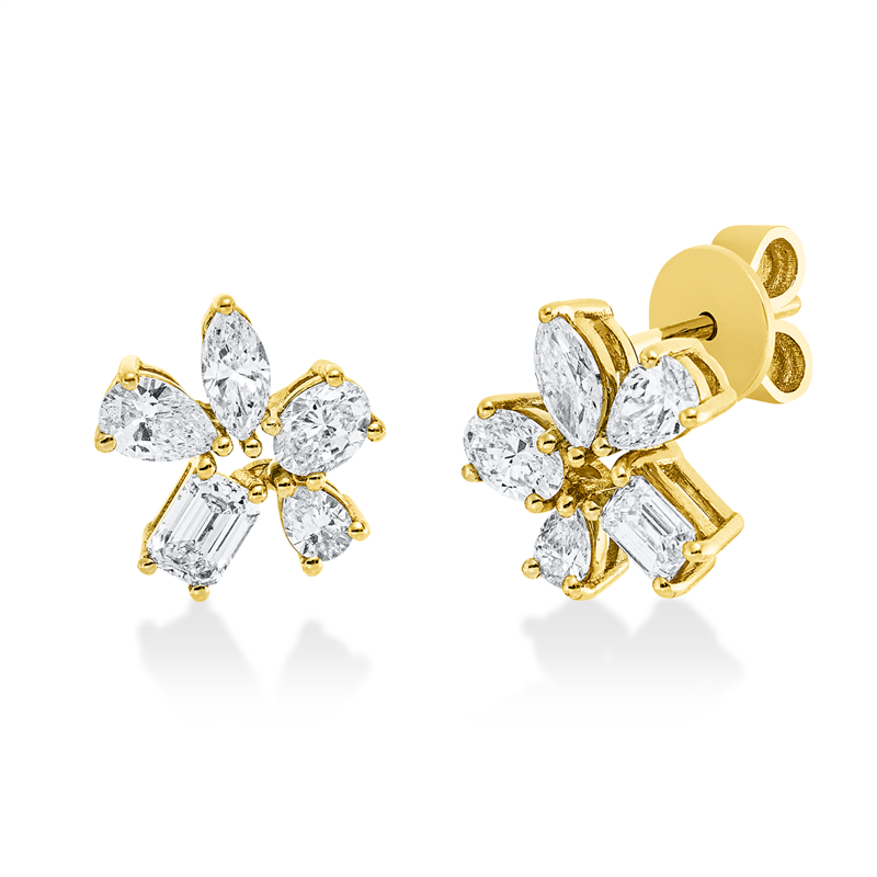 Modern Woman Ohrschmuck Gelbgold 18kt 1,48ct