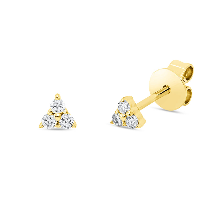 Modern Woman Ohrstecker Gelbgold 18kt 0,08ct
