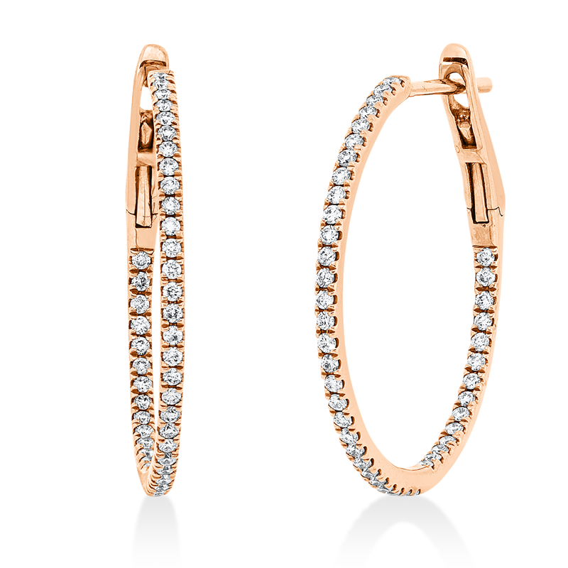 Modern Woman Creolen Rotgold 18kt 0,33ct