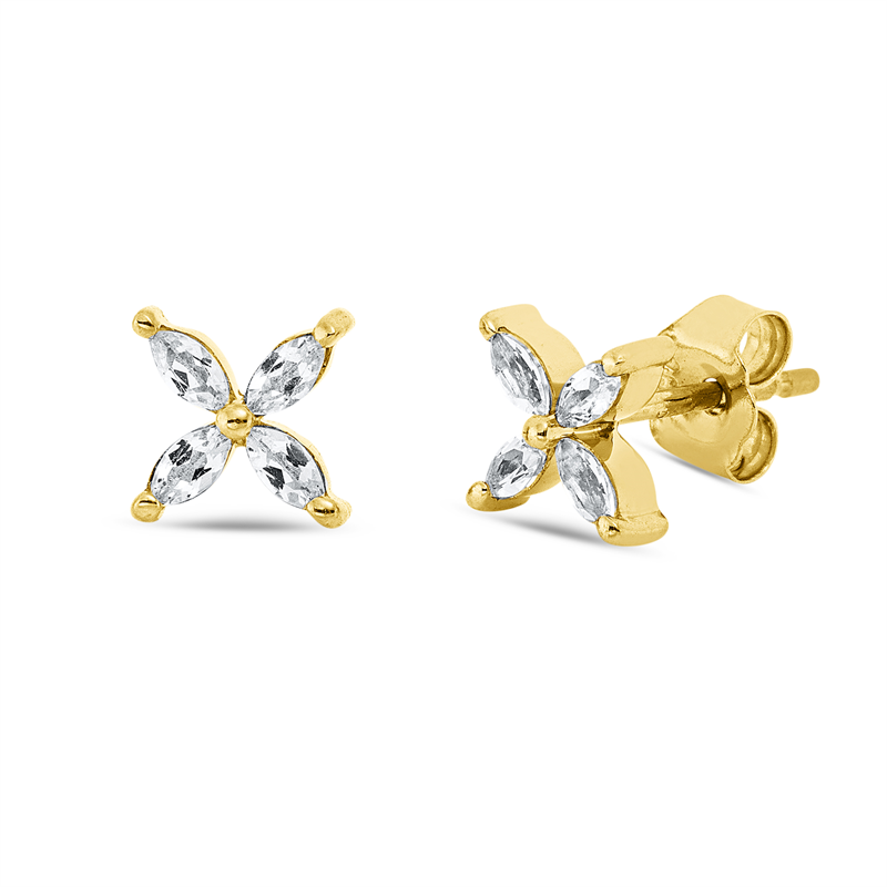 Farbstein Fashion Ohrstecker Gelbgold 18kt Ref-2V596