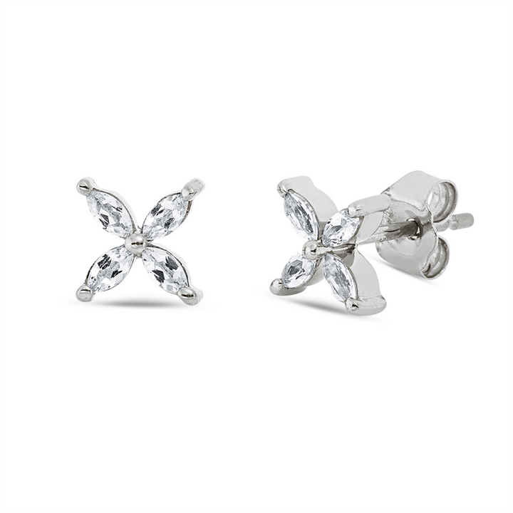 Farbstein Fashion Ohrstecker Weißgold 18kt Ref-2V596