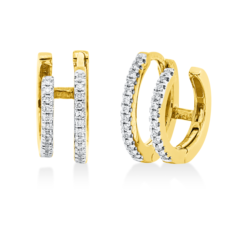 Modern Woman Creolen Gelbgold / Weißgold 18kt 0,15ct