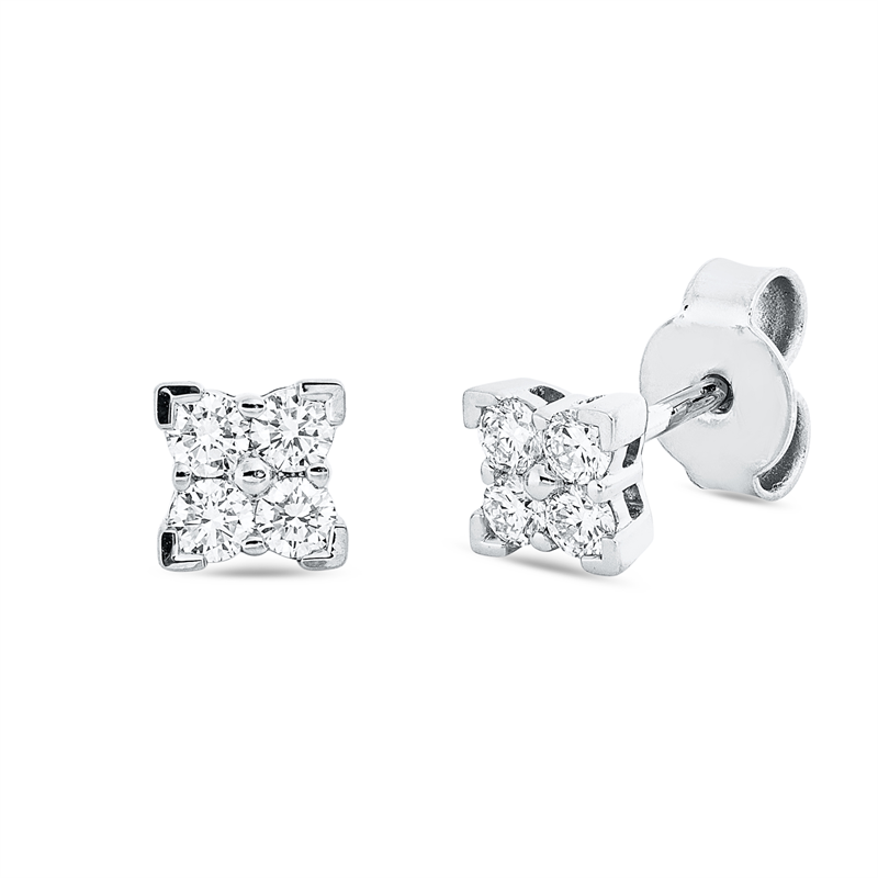 Illusion Classic Ohrstecker Weißgold 18kt 0,31ct