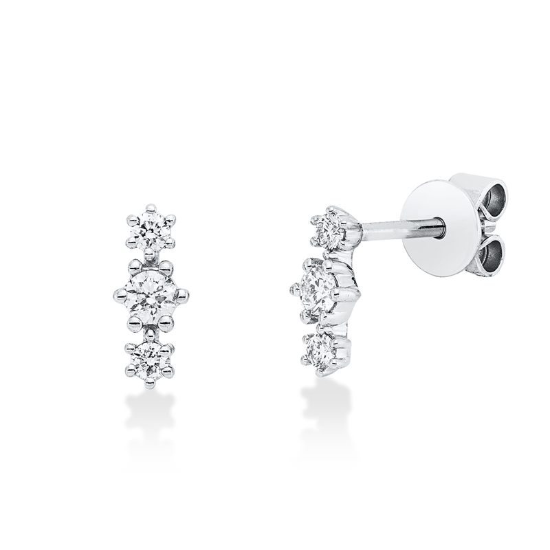 Modern Woman Ohrschmuck Weißgold 18kt 0,2ct
