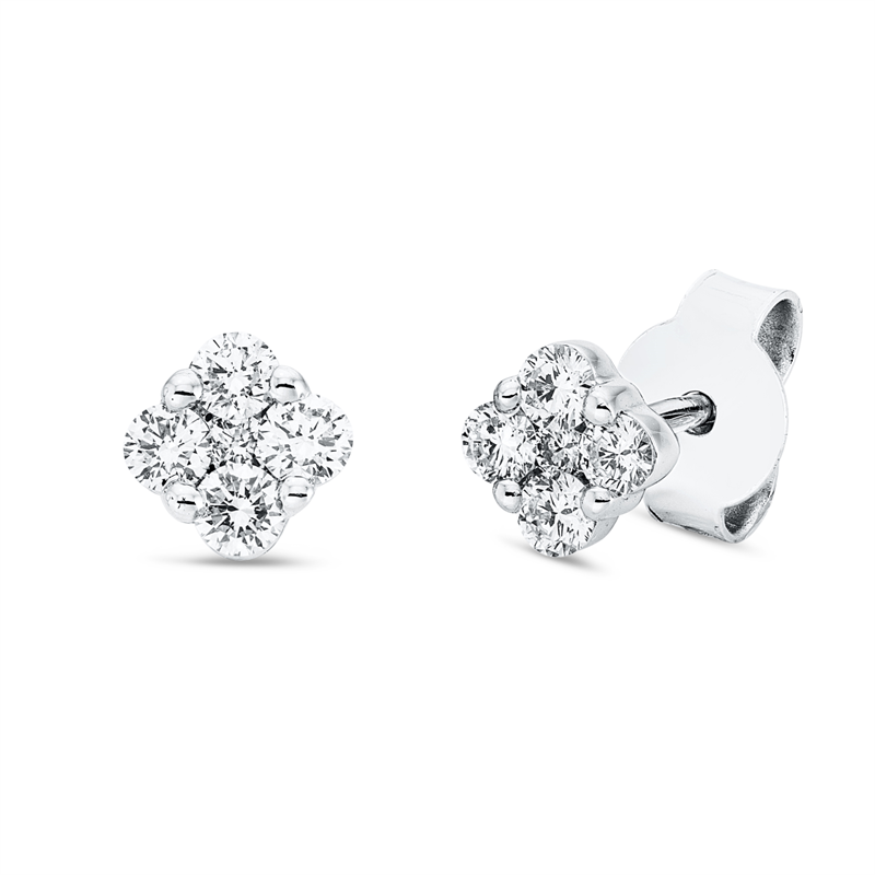 Illusion Classic Ohrstecker Weißgold 18kt 0,38ct