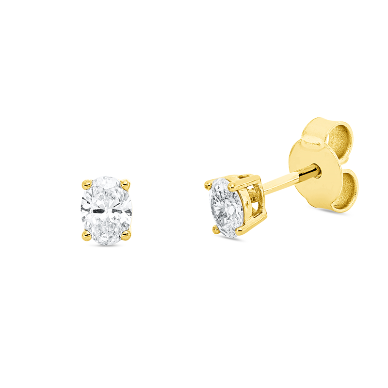 Solitaire Ohrstecker Weißgold 18kt 0,38ct