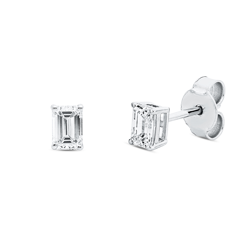 Solitaire Ohrstecker Weißgold 18kt 0,6ct