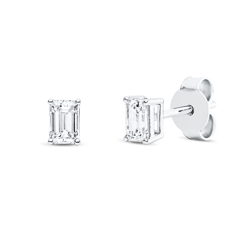 Solitaire Ohrstecker Weißgold 18kt 0,62ct