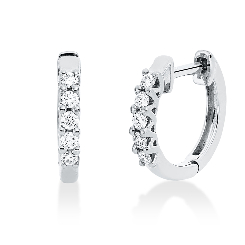 Modern Woman Creolen Weißgold 18kt 0,19ct