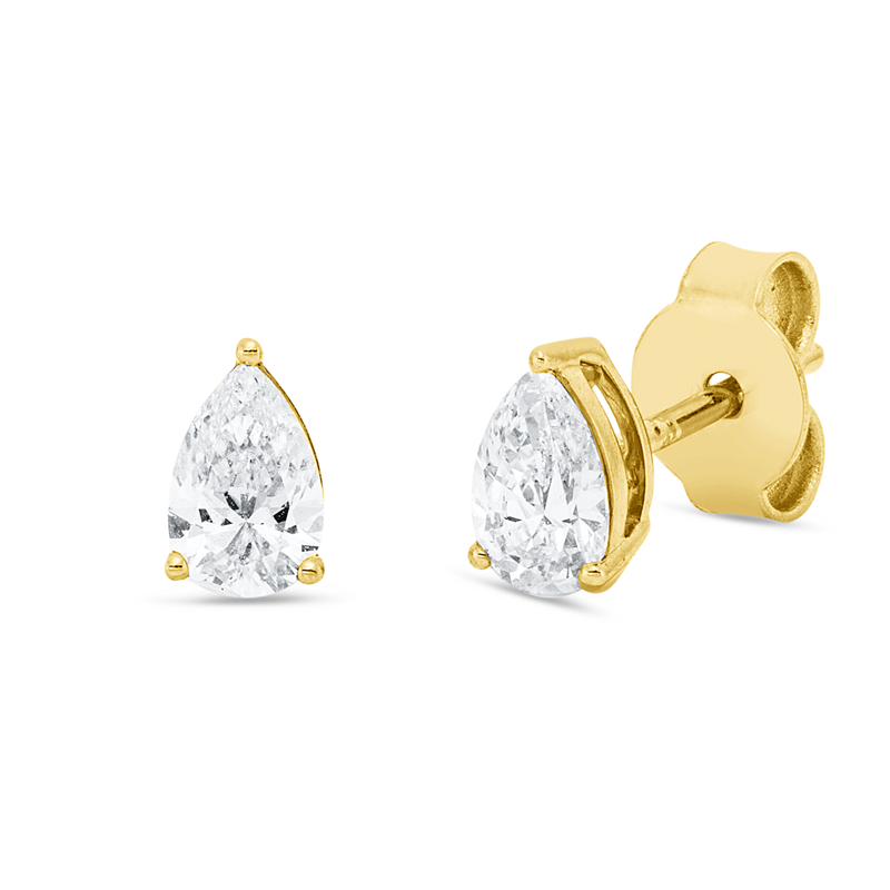 Solitaire Ohrstecker Weißgold 18kt 0,61ct