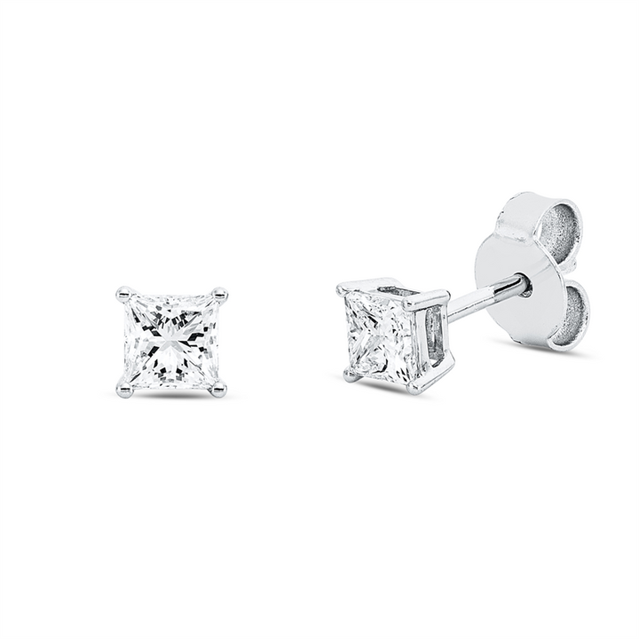 Solitaire Ohrstecker Weißgold 18kt Ref-2V762
