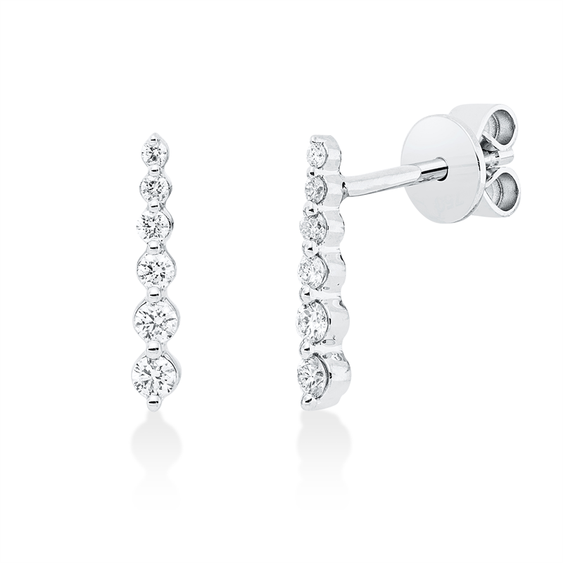 Modern Woman Ohrstecker Weißgold 18kt 0,2ct