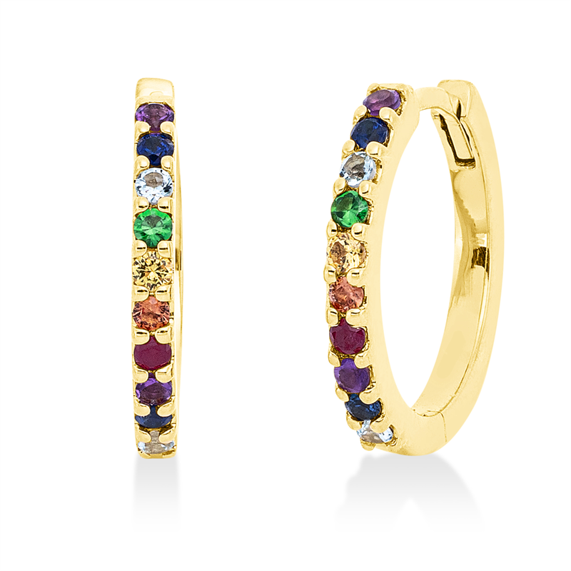 Rainbow & Multicolor Creolen Rotgold 18kt