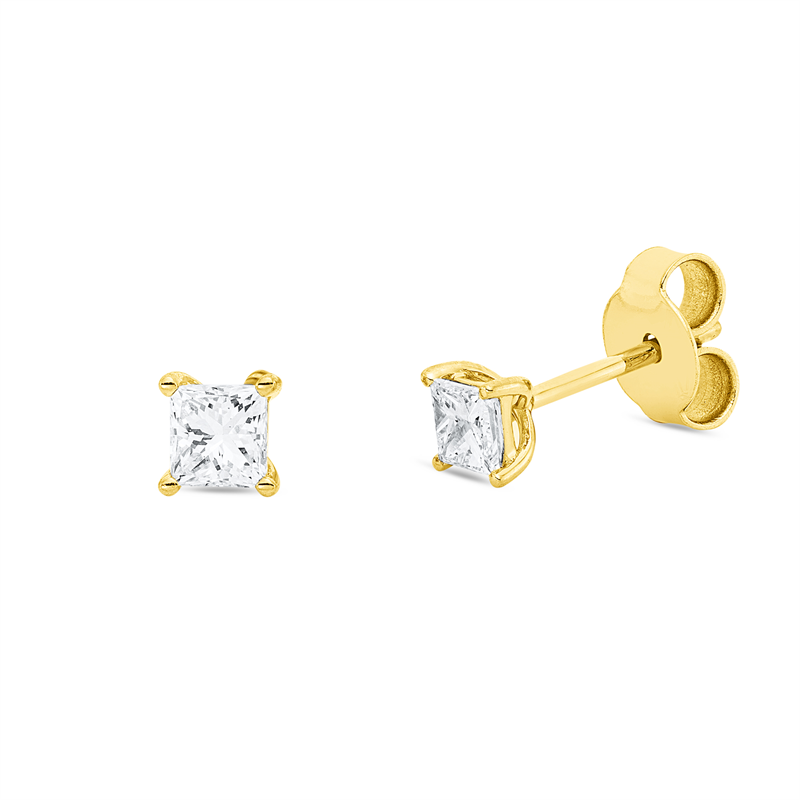 Solitaire Ohrstecker Weißgold 18kt 0,4ct