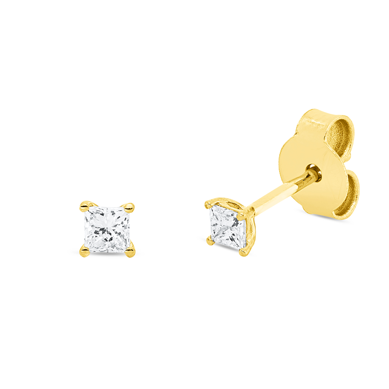 Solitaire Ohrstecker Weißgold 18kt 0,2ct