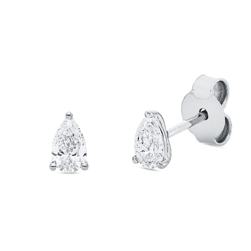 Solitaire Ohrstecker Weißgold 18kt 0,48ct