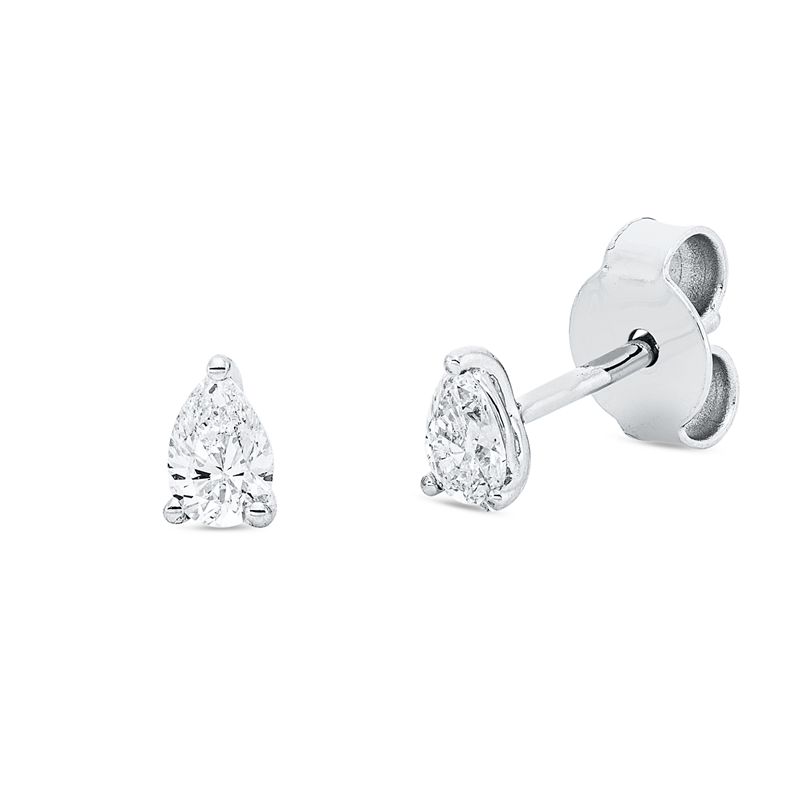 Solitaire Ohrstecker Weißgold 18kt 0,28ct