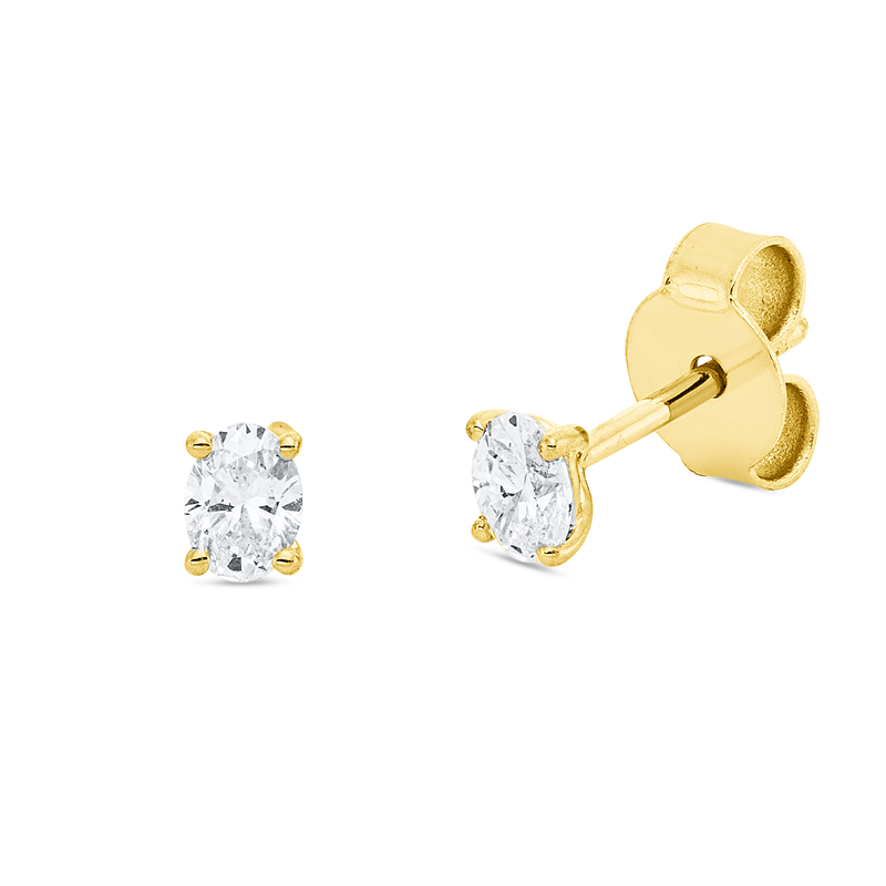 Solitaire Ohrstecker Weißgold 18kt 0,3ct