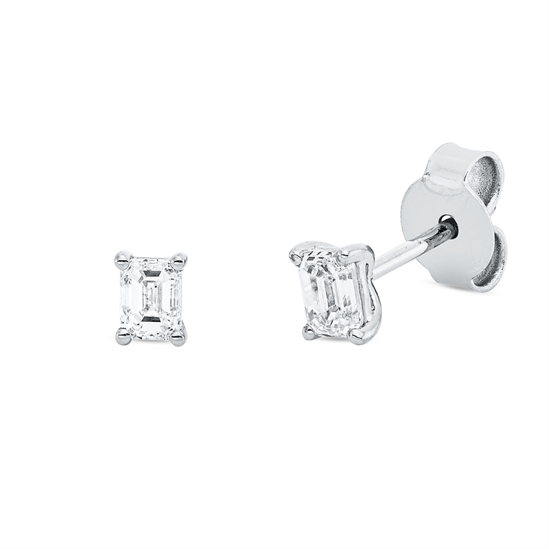 Solitaire Ohrstecker Weißgold 18kt 0,48ct