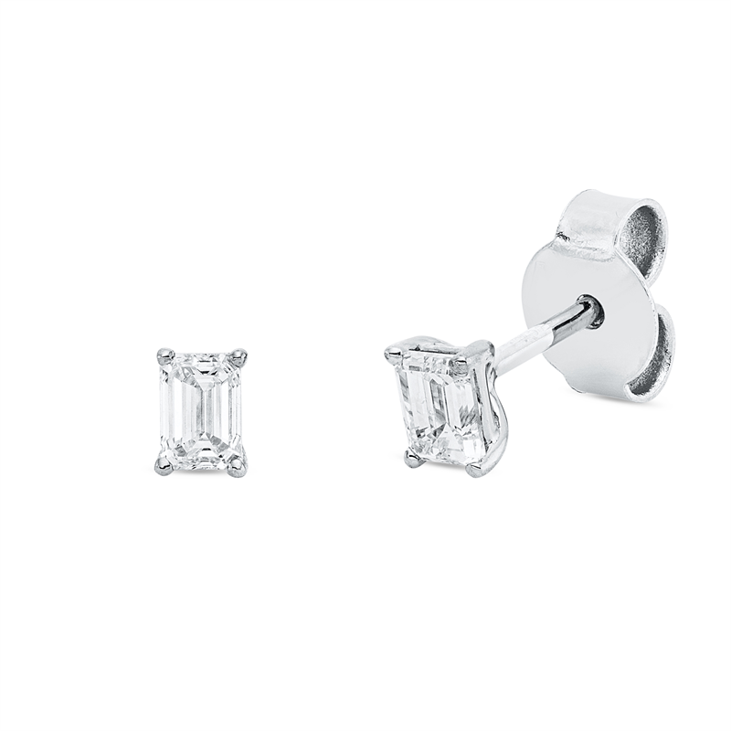 Solitaire Ohrstecker Weißgold 18kt 0,4ct