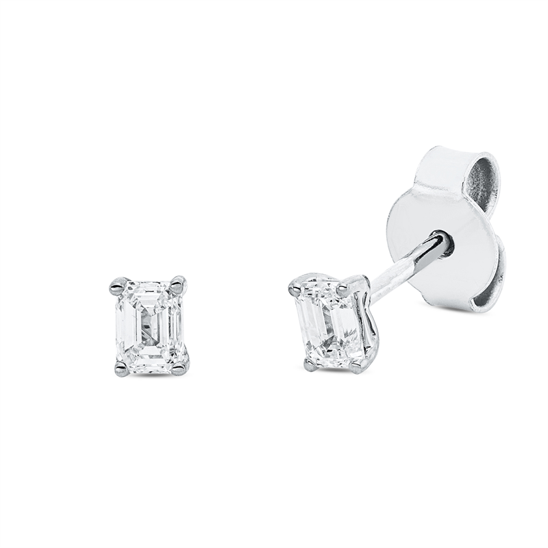 Solitaire Ohrstecker Weißgold 18kt 0,31ct