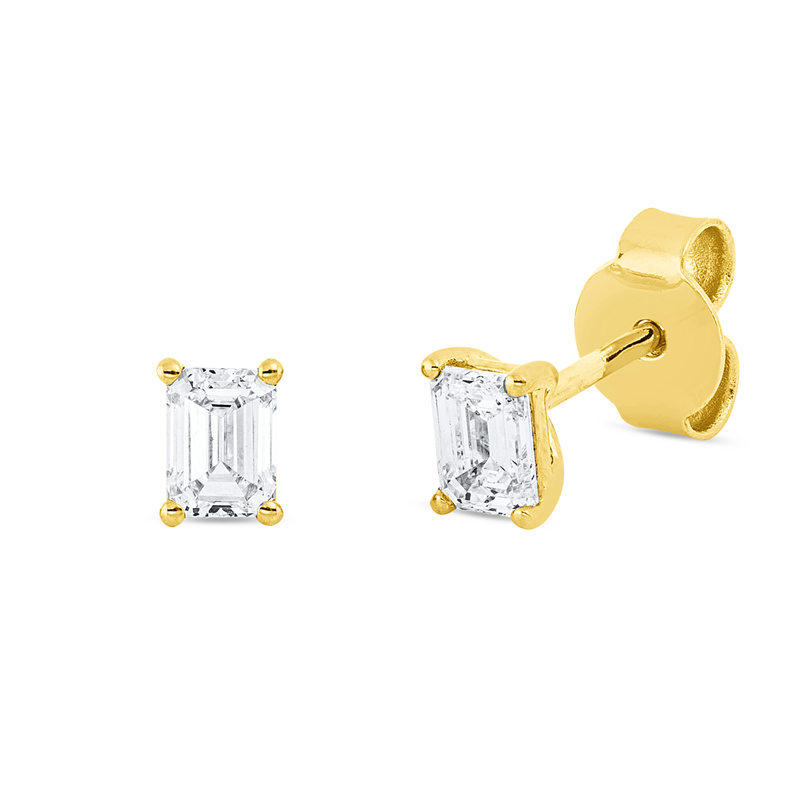 Solitaire Ohrstecker Gelbgold 18kt 0,6ct
