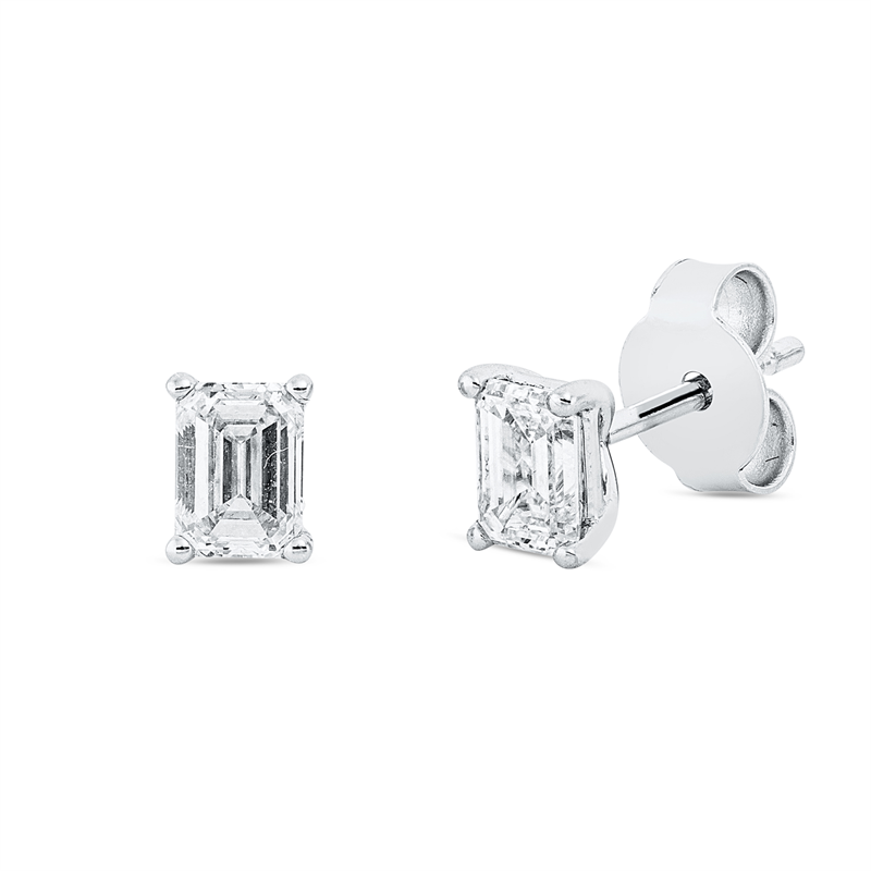 Solitaire Ohrstecker Weißgold 18kt 0,82ct