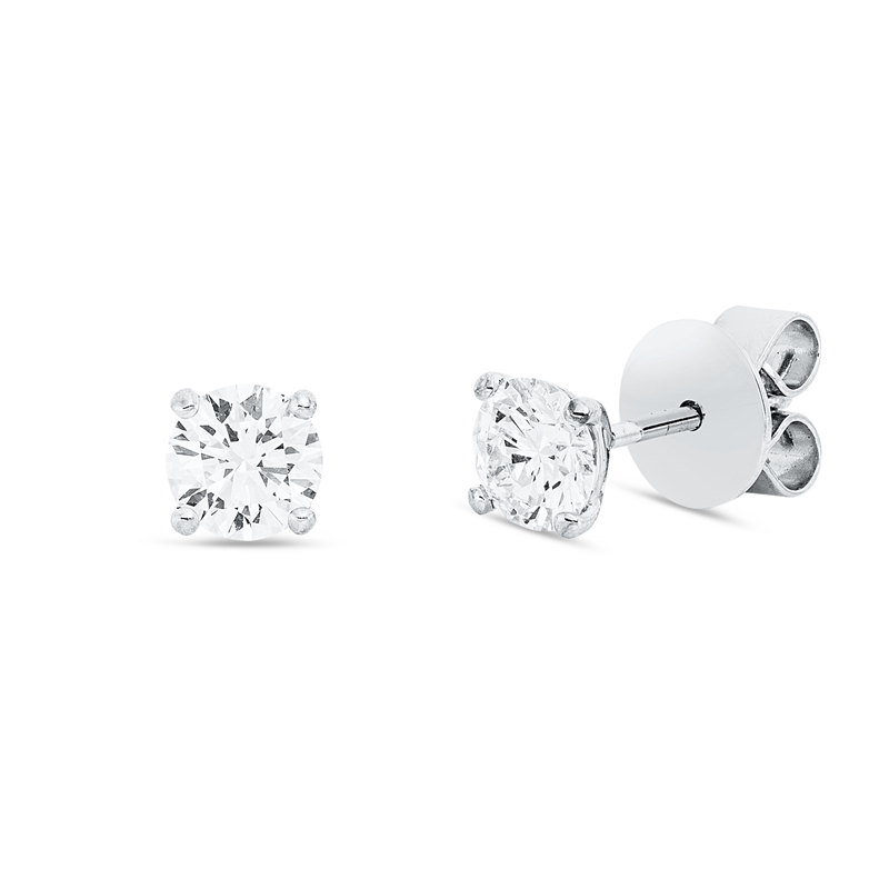 Solitaire Ohrstecker Weißgold 18kt 0,8ct
