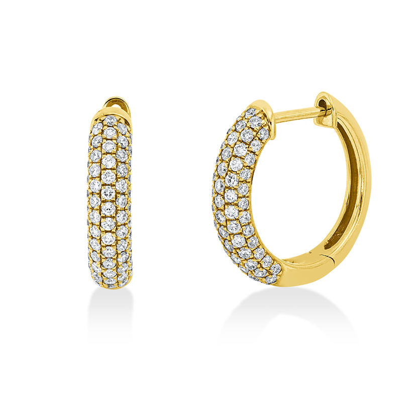 Pavé Creolen Weißgold 18kt 0,59ct