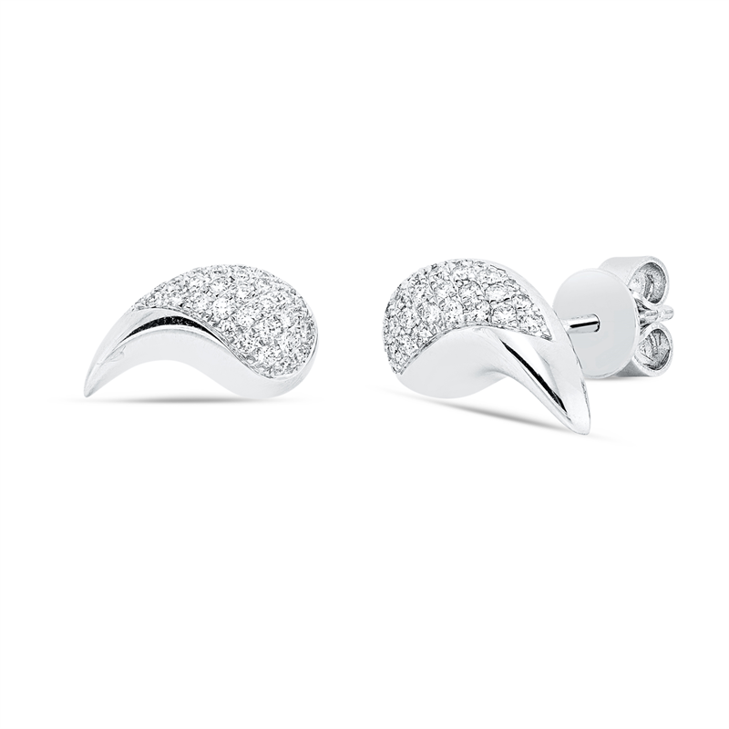 Pavé Ohrstecker Weißgold 14kt 0,32ct