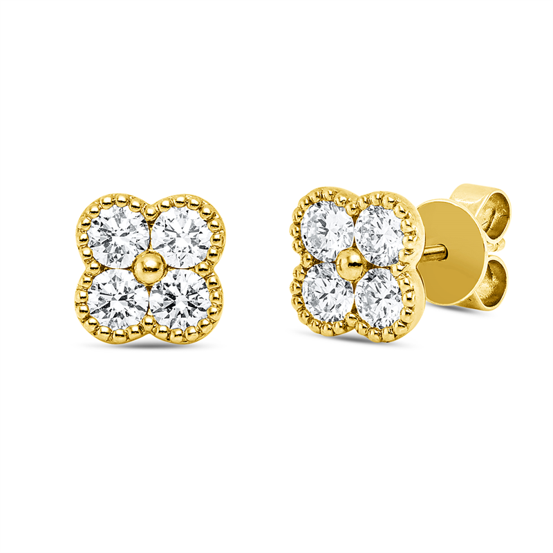 Modern Woman Ohrstecker Gelbgold 18kt 1,27ct