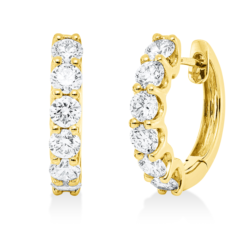 Modern Woman Creolen Gelbgold 18kt 1,18ct