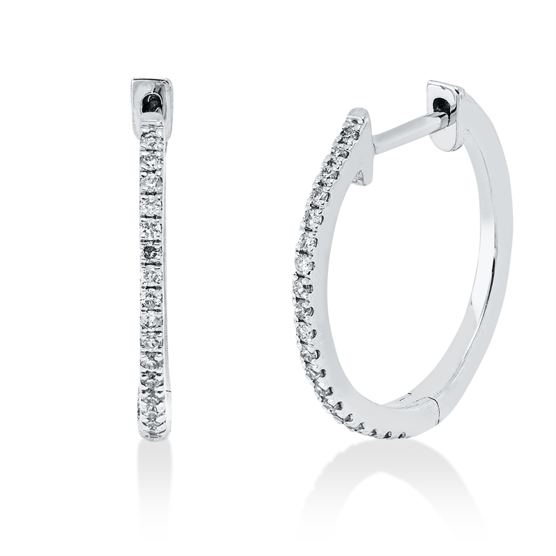 Modern Woman Creolen Weißgold 18kt 0,12ct