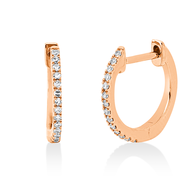 Modern Woman Creolen Rotgold 18kt 0,08ct