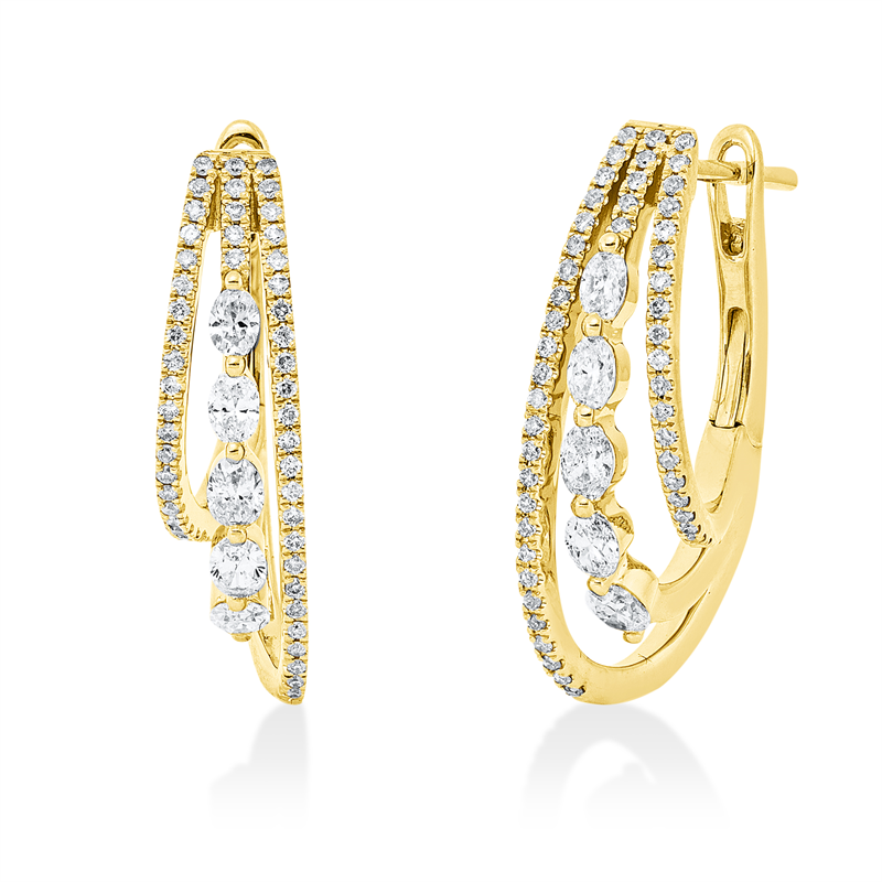 Modern Woman Creolen Gelbgold 18kt 0,74ct