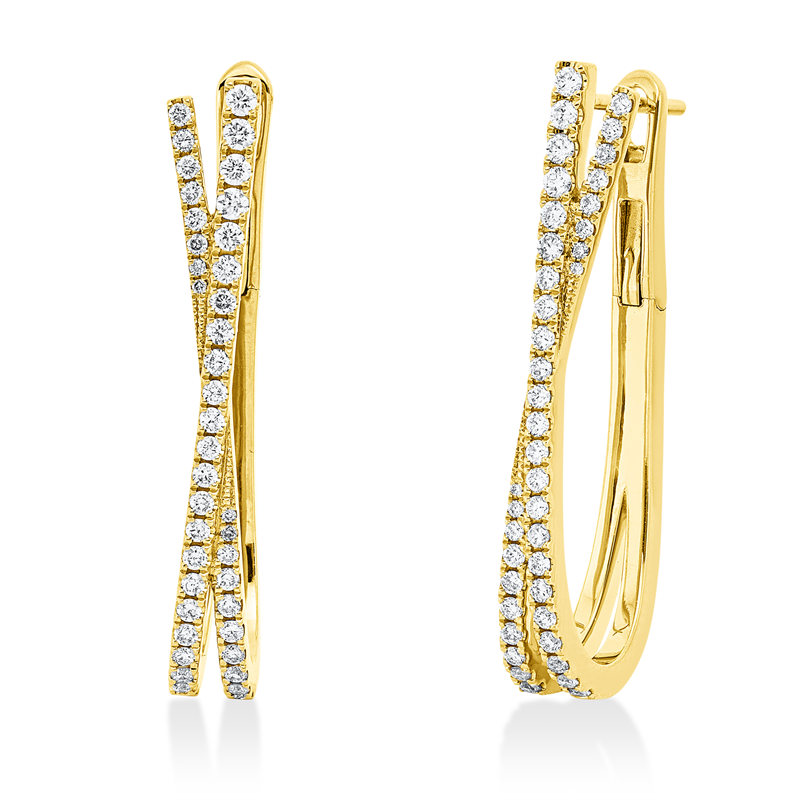 Modern Woman Creolen Gelbgold 18kt 0,65ct