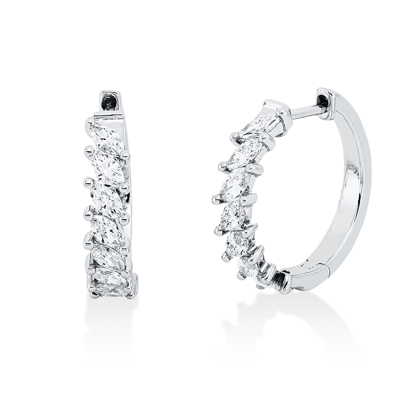 Modern Woman Creolen Weißgold 18kt 0,62ct