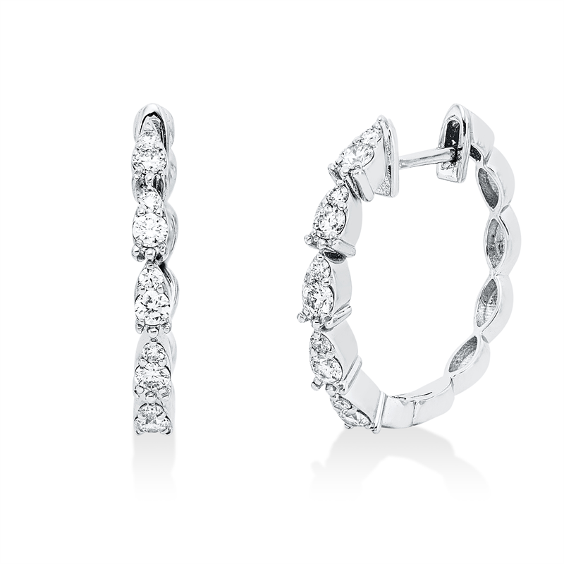 Modern Woman Creolen Weißgold 18kt 0,43ct